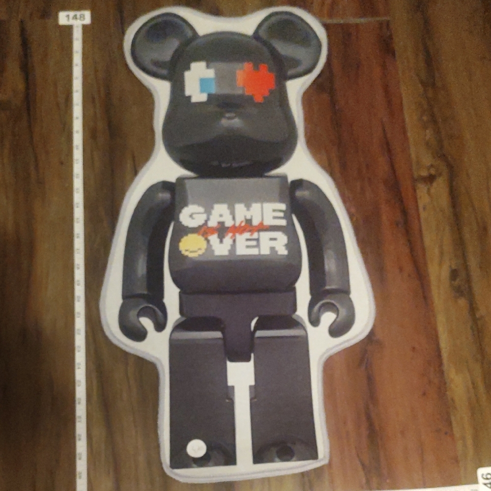Bearbrick Game Over Style Funky Pop Art Floor Rug Home Decor Mat Size 31"×16"